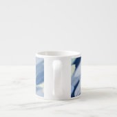 Blauw en Wit Unieke Kunst Espresso Kop (Achterkant)