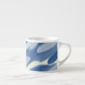 Blauw en Wit Unieke Kunst Espresso Kop (Rechts)