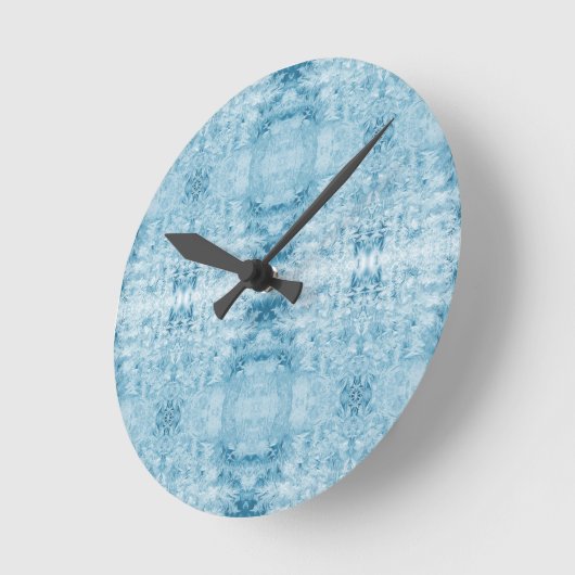 Blauw en wit veerpatroon ronde klok (Hoek)