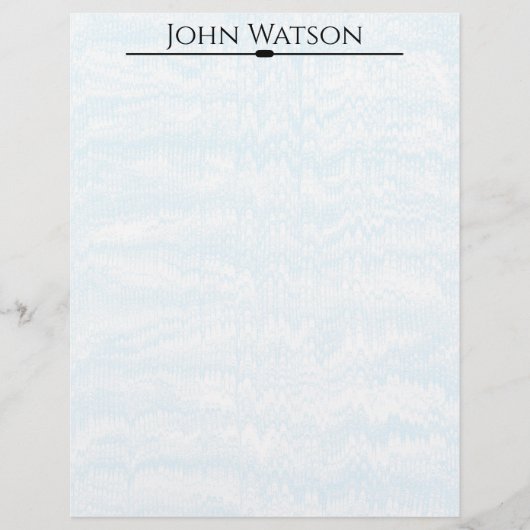 Blauw en Wit Vervaagd Chevron Letterhead Briefhoofd (Voorkant)
