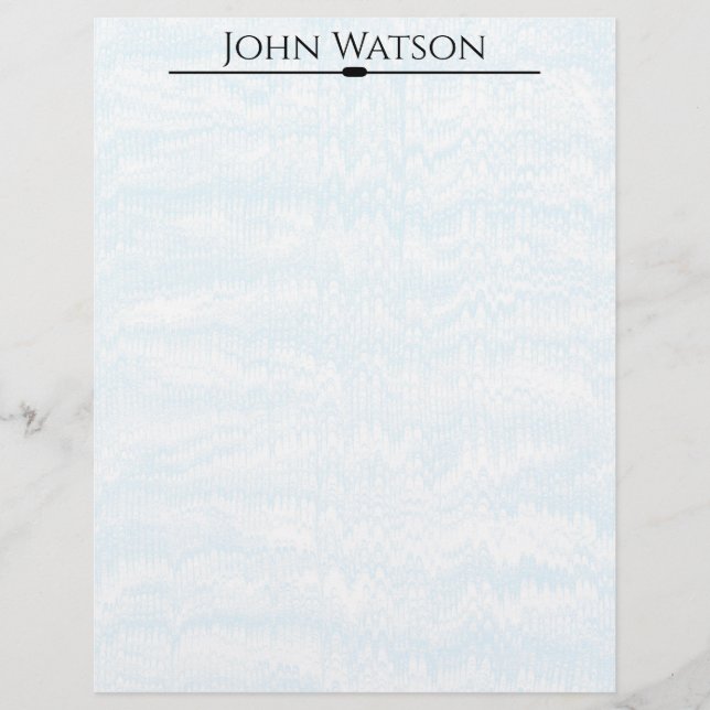 Blauw en Wit Vervaagd Chevron Letterhead Briefhoofd (Voorkant)