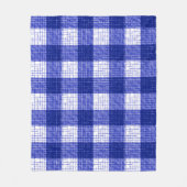 Blauw en wit vet geruit ruitjesontwerp fleece deken (Voorkant)