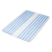Blauw en wit vijf strepen patroon badmat (Gekanteld)
