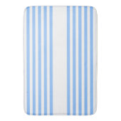 Blauw en wit vijf strepen patroon badmat (Voorkant Verticaal)