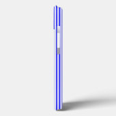 Blauw en wit vijf strepen patroon Case-Mate iPhone case (Achterkant / Links)