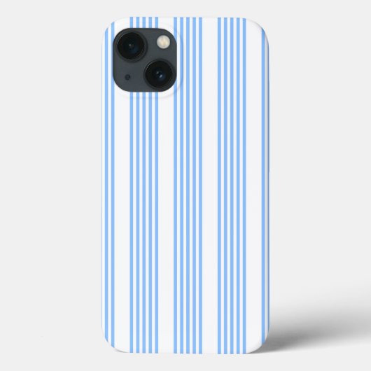 Blauw en wit vijf strepen patroon Case-Mate iPhone case (Achterkant)
