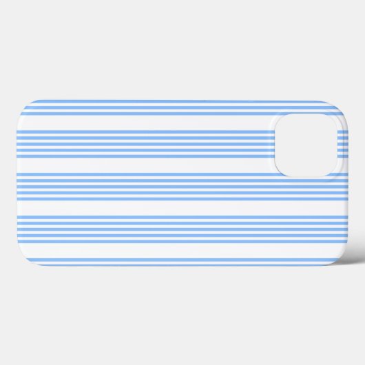 Blauw en wit vijf strepen patroon Case-Mate iPhone case (Achterkant (horizontaal))