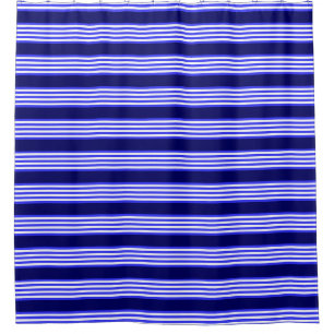 Blauw en wit vijf strepen patroon douchegordijn