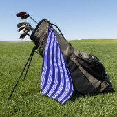 Blauw en wit vijf strepen patroon golfhanddoek (Groen)