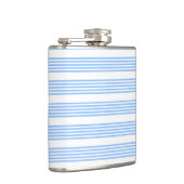 Blauw en wit vijf strepen patroon heupfles (Rechts)