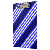 Blauw en wit vijf strepen patroon klembord (Links)