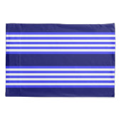 Blauw en wit vijf strepen patroon kussensloop (Achterkant)