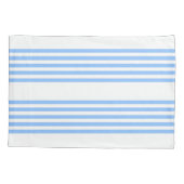 Blauw en wit vijf strepen patroon kussensloop (Achterkant)