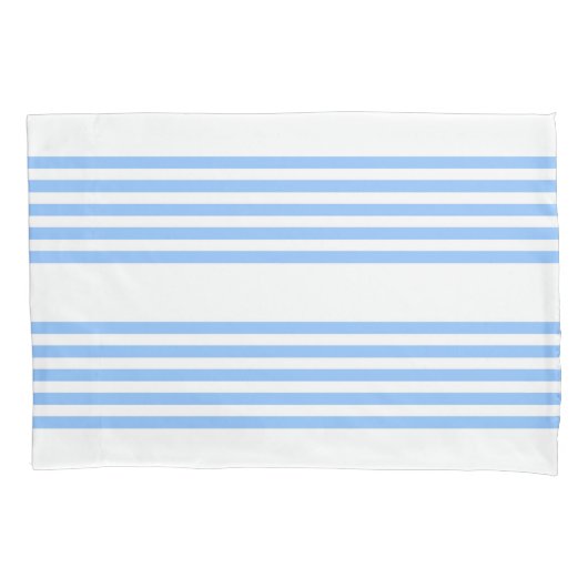 Blauw en wit vijf strepen patroon kussensloop (Voorkant)