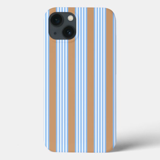 Blauw en wit vijf strepen patroon met tint Case-Mate iPhone case (Achterkant)
