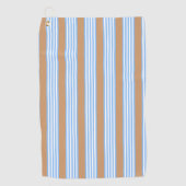 Blauw en wit vijf strepen patroon met tint golfhanddoek (Voorkant)