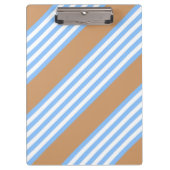 Blauw en wit vijf strepen patroon met tint klembord (Voorkant)