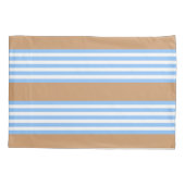 Blauw en wit vijf strepen patroon met tint kussensloop (Achterkant)