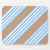 Blauw en wit vijf strepen patroon met tint muismat (Voorkant)