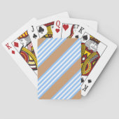 Blauw en wit vijf strepen patroon met tint pokerkaarten (Achterkant)