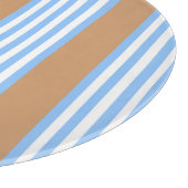 Blauw en wit vijf strepen patroon met tint snijplank (Hoek)