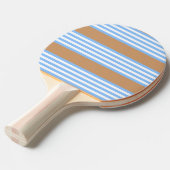 Blauw en wit vijf strepen patroon met tint tafeltennisbatje (Voorkant Gekanteld)