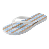 Blauw en wit vijf strepen patroon met tint teenslippers (Schuin)