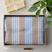 Blauw en wit vijf strepen patroon met tint tissuepapier (Geschenk)
