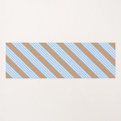 Blauw en wit vijf strepen patroon met tint yogamat (Achterkant (horizontaal))