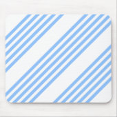 Blauw en wit vijf strepen patroon muismat (Voorkant)