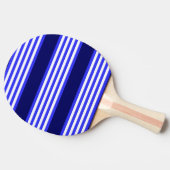Blauw en wit vijf strepen patroon tafeltennisbatje (Zijkant)