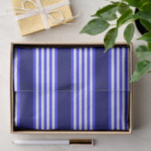 Blauw en wit vijf strepen patroon tissuepapier (Geschenk)