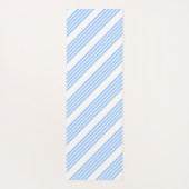 Blauw en wit vijf strepen patroon yogamat (Achterkant)