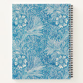 Blauw en wit Vintage Floral Pattern Notitieboek (Achterkant)