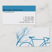 Blauw en wit Visitekaartje (Voorkant / Achterkant)