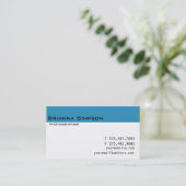 Blauw en wit Visitekaartje (Staand voorkant)