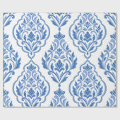 Blauw en wit vocht  naadloos patroon. Vi Cadeaupapier (Vlak)