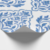 Blauw en wit vocht  naadloos patroon. Vi Cadeaupapier (Hoek)