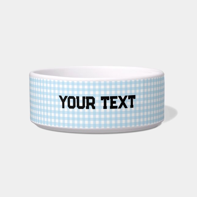 Blauw en wit voerbakje (Voorkant)