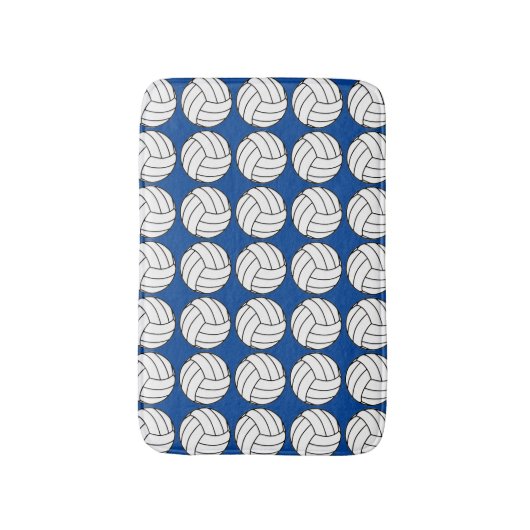 Blauw en wit volleybal badmat (Voorkant Verticaal)
