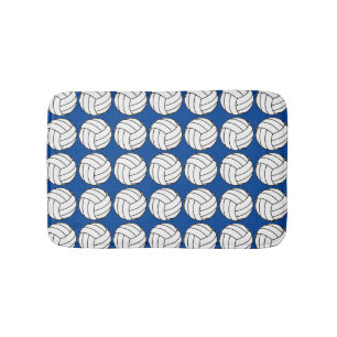 Blauw en wit volleybal badmat