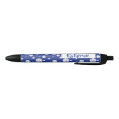 Blauw en wit Volleybalpatroon Zwarte Inkt Pen (Bodem)