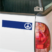 Blauw en wit vredessymbool bumpersticker (Op Truck)