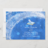 Blauw en wit Vrijgezellenfeest Kaart (Achterkant)