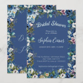 Blauw en wit Vrijgezellenfeest Kaart (Voorkant / Achterkant)