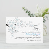 Blauw en wit Vrijgezellenfeest Kaart (Staand voorkant)