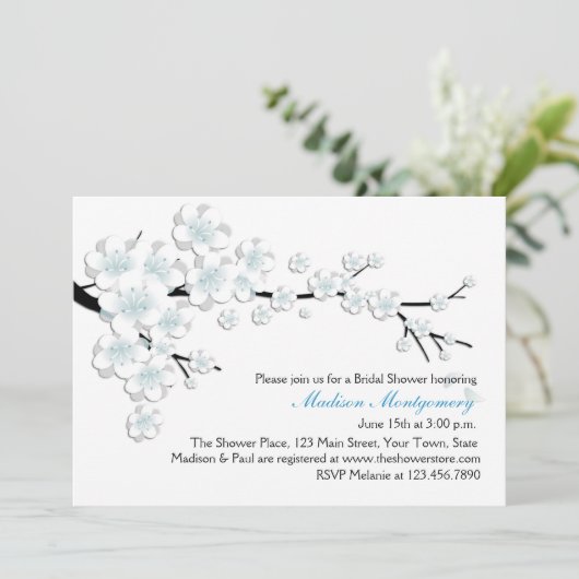 Blauw en wit Vrijgezellenfeest Kaart (Staand voorkant)