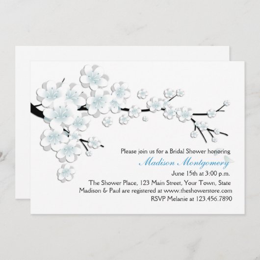 Blauw en wit Vrijgezellenfeest Kaart (Voorkant / Achterkant)