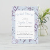 Blauw en wit Vrijgezellenfeest met rand Kaart (Staand voorkant)