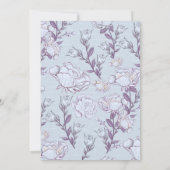 Blauw en wit Vrijgezellenfeest met rand Kaart (Achterkant)